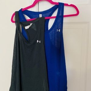[Under Armour] Black and Blue Tank Duo
